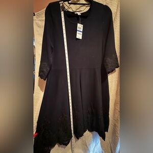 H&M Black Lace Detail Wedding Dress